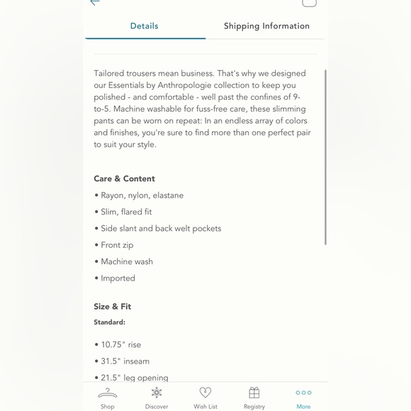 Anthro Trousers - Picture 4 of 4